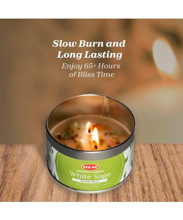 White Sage Candles for Cleansing - Natural Soy 9.5 Oz with Crystals | Long Lasting 50 hrs | Perfect Spiritual Gift for Smudging - Buy Online on GoSupps.com