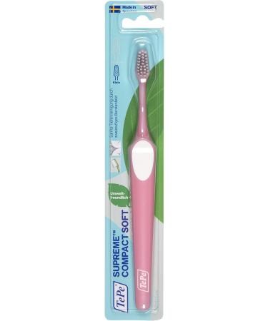 Tepe Supreme Compact Toothbrush - Conical Brush Shape for Optimal Cleaning | Soft Bristles & Interdental Care | Random Color - 1 Pack - Buy Online on GoSupps.com