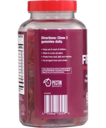 Country Farms Fiber Care Prebiotic Gummies - 6g Fiber/Serving - Digestive Health & Regularity Support - Mixed Fruit Flavor - 120 Gummies - Buy Online on GoSupps.com