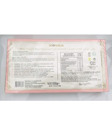 Rose Flavoured Turkish Delight 500g (17.64 oz) - Authentic Lokum Delivered - Buy Online on GoSupps.com