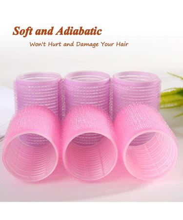 Jumbo Hair Rollers Set - 6 Packs for Salon Hairstyling - Self Grip Curlers for DIY Curly Hairstyles - Colors Vary (3 Jumbo + 3 Large) - Buy Online on GoSupps.com