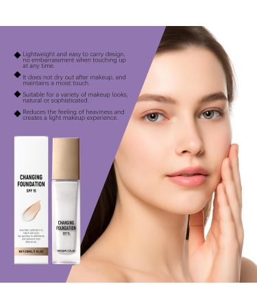 Fond de teint couleur changeante fond de teint thermo-adaptatif longue tenue correcteur couvrance totale longue tenue waterproof 1pcs - Buy Online on GoSupps.com