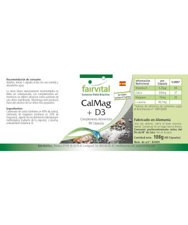 Fairvital | KalMag ainsi que D3 - set pour pendant 3 mois - 90 - capsules de calcium et magn sium et de Vitamine D3 - Buy Online on GoSupps.com