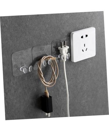 MIKIKIT 40 STK Self-Adhesive Mains Plug Hooks - Transparent Razor Holders & Wall Organizers | Perfect for Home & Office - Buy Online on GoSupps.com