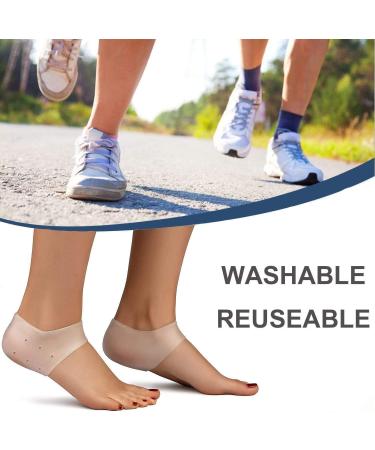 4 Pairs Silicone Heel Cups for Plantar Fasciitis & Dry Cracked Heels - Buy Online on GoSupps.com