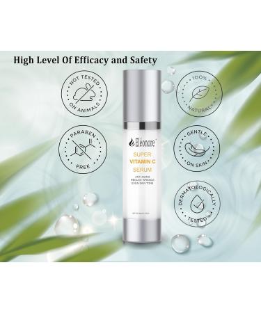 Eleonore Super C Serum with Peptides & Hyaluronic Acid | Advanced Anti-Aging Skincare for Women 50+ | Firms Brightens & Diminishes Fine Lines - Buy Online on GoSupps.com