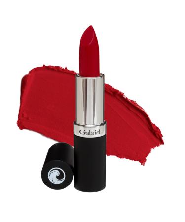 Gabriel Cosmetics Lipstick (Pomegranate - Deep Red/Cool Cr me)  Natural  Paraben Free  Vegan  Gluten-free Cruelty-free  Non GMO  .13 oz.