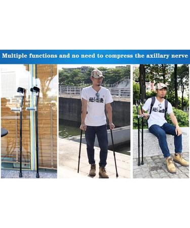 Forearm Crutches Adjustable Pair of Adjustable Double Handle Elbow Crutches Adult Standard Lightweight Aluminum Forearm Crutches Both Hands Lightweight Arm Crutch Journey - Buy Online on GoSupps.com