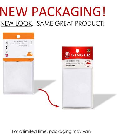 SINGER 00097 Iron-On Mending Fabric Patch - White, One-Pack - Buy Online on GoSupps.com
