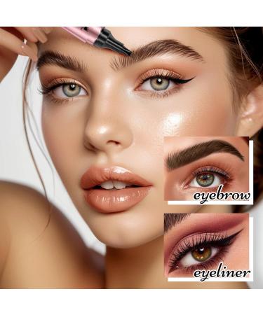 2-In-1 Dual-Ended Microblading Eyebrow Pencil 3d Microblading Eyebrow Pen 4-Fork Tip Waterproof Long-Lasting Wild Eyebrow Pencil Create A Natural-Looking Eyebrow Pencil. (03 Grey) - Buy Online on GoSupps.com