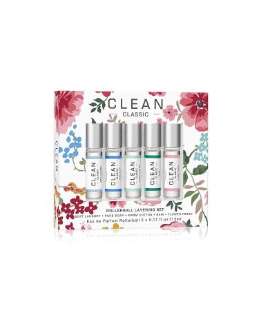 CLEAN CLASSIC Eau de Parfum Rollerball Gift Set - Light, Vegan, Phthalate-Free - 5x0.17 oz Spring Fragrance Set - Buy Online on GoSupps.com