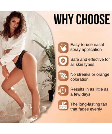 BronzeMist Tanning Nasal Spray Self-Tanning Facial Mist Tanning Sunless Spray Deep Tanning Dry Spray Sunless Tanning Mist Natural-Looking Tan (1 Pc) - Buy Online on GoSupps.com
