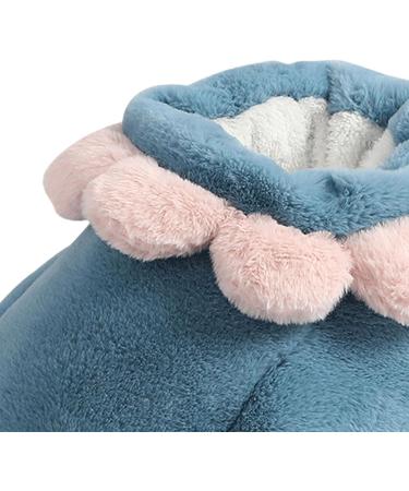 Kowaku Foot Warmer | Light Portable Plush Boots for Men & Women | Warm Winter Shoe for Study Bedroom & Dormitory - Blue - Buy Online on GoSupps.com