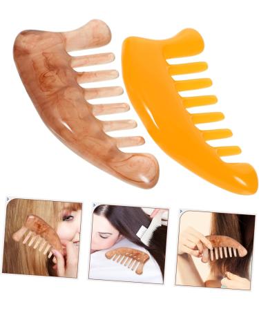Beavorty 2-in-1 Massage Comb & Gua Sha Tool - Full Body Massager Scalp & Neck Care Device Moon Jade Comb for Relaxation & Scraping Therapy - Buy Online on GoSupps.com