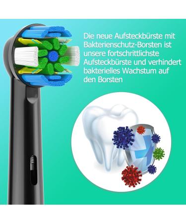 Buy WENS Sensitive Plug-In Brushes for Oral-B Electric Toothbrush | 8PC Set - Compatible with PRO1000/2000 Includes 2 Sensitive 2 Precision 2 Flow 2 Cross (Black) - Buy Online on GoSupps.com