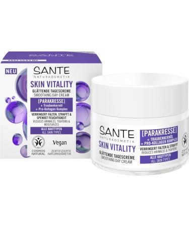 Sante Naturkosmetik SANTE Naturkosmetik Face Skin Vitality Revitalizing Day Cream with parac cress grapeseed oil and pro-collagen anti-aging cream for all skin types 50 ml