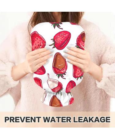 Large Strawberries Hot Water Bottle with Cover 2L Pain Relief & Heat Therapy | Perfect for Back Pain & Cold Therapy - Buy Online on GoSupps.com