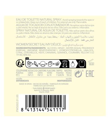 Women Secret Eau My Delice Edt Spray 3.4 Fluid Ounce (WMS-EMD-F-00-100-02) - Buy Online on GoSupps.com