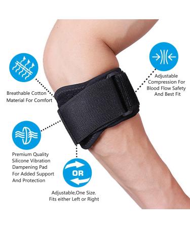 Cinlitek Tennis Elbow Brace - Pain Relief & Support for Tendonitis, Golfers Elbow - Compression Pad for Men & Women - Ideal for Weightlifting, Tennis, Golf - Sports Injury Recovery - Buy Online on GoSupps.com