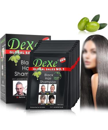 MQUPIN Black Hair Dye Shampoo - Instant, Easy-to-Use Permanent Hair Color for Men and Women - Natural Ingredients (10 PCS) - Buy Online on GoSupps.com