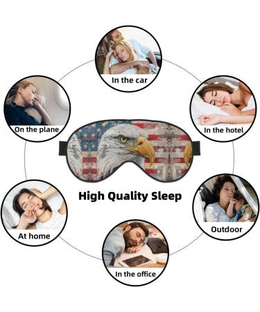 Patriotic Eagle Soft Sleep Eye Mask | Breathable Eye Patch for Women | Ideal for Travel & Relaxation - Buy Online on GoSupps.com