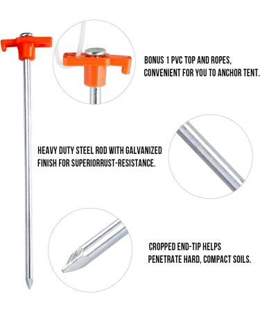10-Pack Orange Camping Tent Stakes by ABCCANOPY - 11 inch Length - Buy Online on GoSupps.com