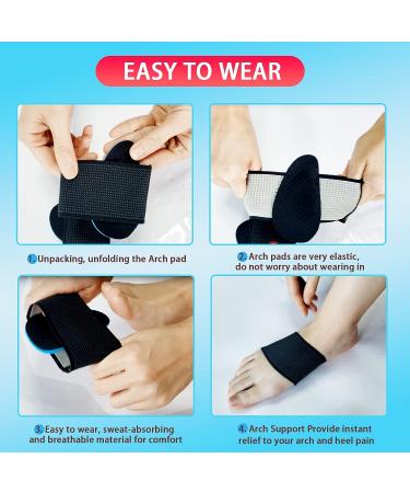 Plantar Fasciitis Relief Arch Support Brace - Orthotic Support for Foot Pain, Flat Feet, High Arches, Fallen Arches, Heel Fatigue - 1 Pair (Men, Women, Unisex) - Buy Online on GoSupps.com