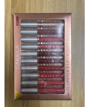 Buy 10 Colors Nude Matte Lip Gloss Set - Waterproof Non-Stick Liquid Lipstick for All-Day Wear - Buy Online on GoSupps.com
