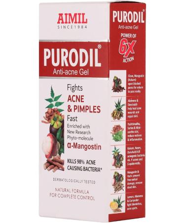 AIMIL Purodil Organic Anti Acne Cream Gel & Pimple Face Gel with Neem Tulsi & Aloe Vera (20 x 2) 40 gm - Buy Online on GoSupps.com