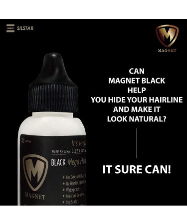 Magnet Wig Glue for Men - 1.35oz MEGA Hold, Fast Drying, Oil-Resistant | Ideal for Frontal Closure, Toupee, Man Weave | Waterproof & Moisture Control | Made in Korea - Buy Online on GoSupps.com