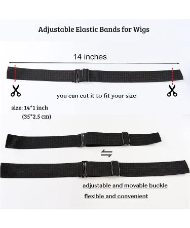 PIESOYRI 6PCS Adjustable Elastic Wig Bands - Secure & Comfortable Fit for Wig Making - Size 1 * 14inches - Buy Online on GoSupps.com