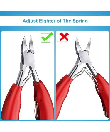 Orelex Professional Toenail Clipper Set - Sharp Stainless Steel Nail Clippers for Ingrown Toenails - Set of 4 with Soft Handle - Ideal for Pedicure Care - Buy Online on GoSupps.com