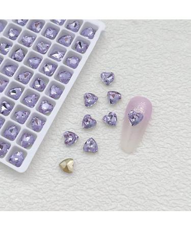 FEIlei 10 Pcs Heart Nail Charms Pointed Back Nail Art Charms Butterfly Nail Rhinestones - Buy Online on GoSupps.com