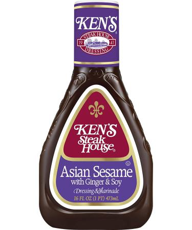 Ken's Steak House Asian Sesame Ginger & Soy Dressing 16 OZ - Pack of 6 - Buy Online on GoSupps.com