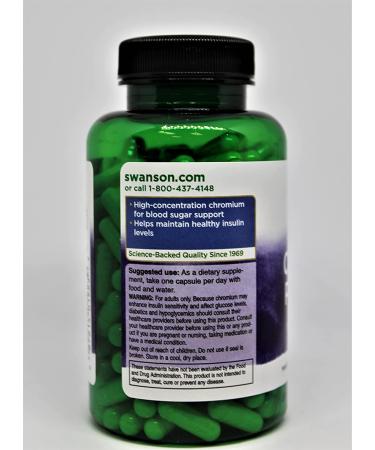Swanson Chromium Picolinate 200 mcg - 2 Pack (200 Capsules) for Blood Sugar Support - Buy Online on GoSupps.com