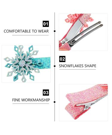 Frcolor 6Pcs Glitter Snowflake Hair Clips - Christmas Hair Accessories for Toddlers & Girls - Perfect Holiday Gift - Buy Online on GoSupps.com