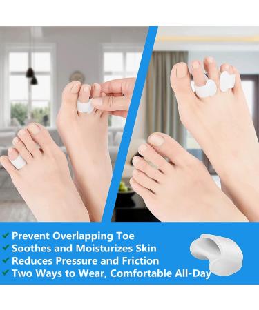 12PC Toe Spreader Gel - Silicone Toe Separator for Overlapping Toes Pressure Relief for Running Hiking & Yoga - Buy Online on GoSupps.com