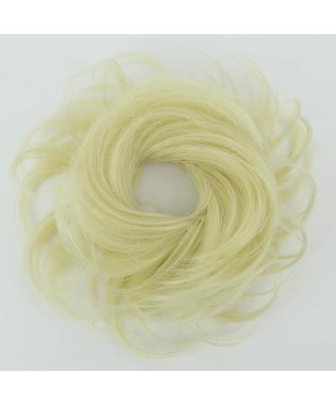 Buy CAISHA Hairpiece Scrunchie Chloe - Voluminous Wavy Messy Synthetic Fiber - Platinum Blonde Updo | International Shipping Available - Buy Online on GoSupps.com