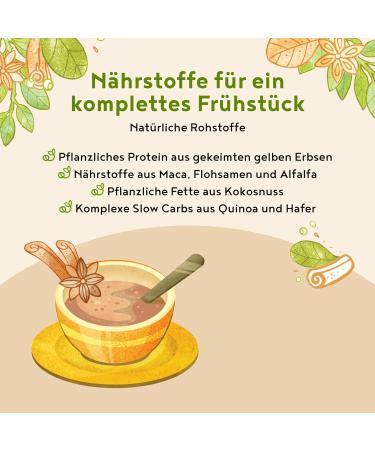 Morning Fuel Chai Latte Oatmeal | Vegan Nutrient-Rich Breakfast Replacement | 500g Smoothie Bowl - Buy Online on GoSupps.com