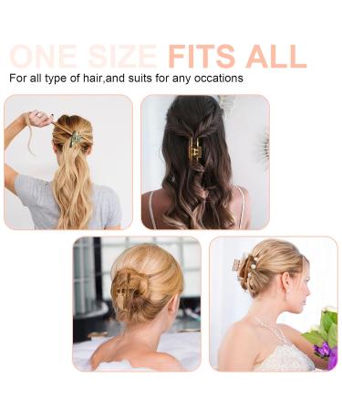 LYG Hair Claw Clips 6 Pack - Non-Slip Banana & Rectangular Hair Clips for Women & Girls - Buy Online on GoSupps.com