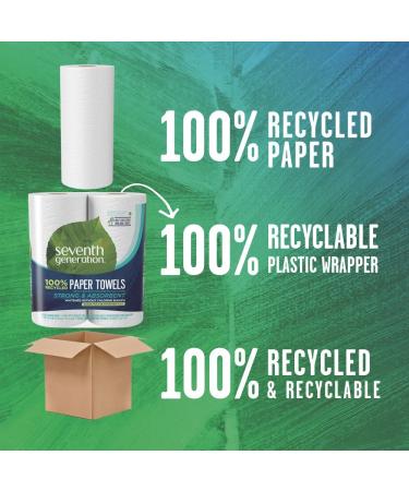 Seventh Generation Paper Towels  100% Recycled Paper  2-ply  2-Count (Pack of 12) - Buy Online on GoSupps.com