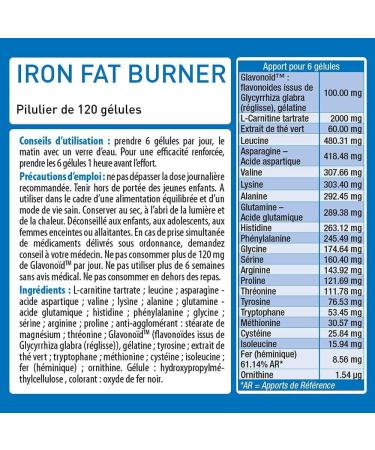 IRON ULTRA FAT BURNER E.A.A Liquid Grease Burner - Powerful and Effective Biaminoe Complex Glavanoid - Slimming Women and Men - French Laboratory Eric Favre - Buy Online on GoSupps.com