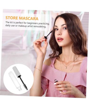 BELLIFFY 11pcs Eyelash Tube Portable Mascara Tube Lip Gloss Bottle Empty Mascara Tube White Plastic - Buy Online on GoSupps.com