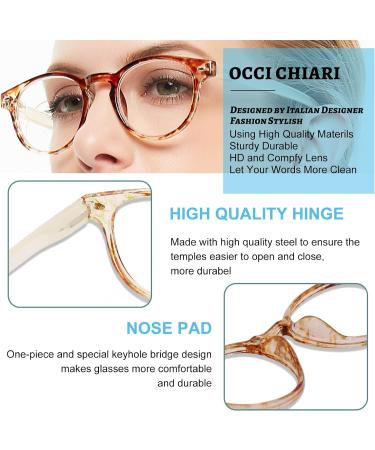 OCCI CHIARI Women's Stylish Reading Glasses 2.50 - Brown/Yellow | International Shipping Available - Buy Online on GoSupps.com