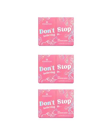 Essence Don't Stop Believing in ... Mini Eyeshadow Palette eyeshadow multicolored 6 colors long -lasting vegan without microplastic particles nanoparticles free without perfume 3 -pack (3x5g)