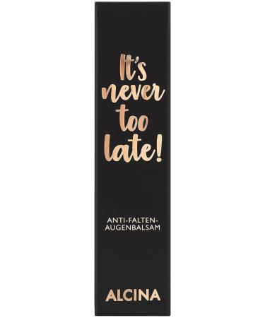 Alcina It s Never Too Late Anti-Wrinkle Eye Balm - 15ml | Anti-Aging Eye Cream for Folds & Lines | International Shipping Available - Buy Online on GoSupps.com