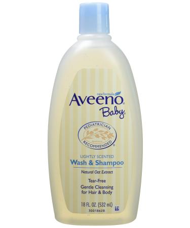 Aveeno Baby Wash and Shampoo,18 Fl. Oz, 2 Count