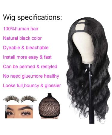18 U Part Body Wave Human Hair Wig for Black Women - Brazilian U Part Glueless Half Wig 18 Inch - Buy Online on GoSupps.com
