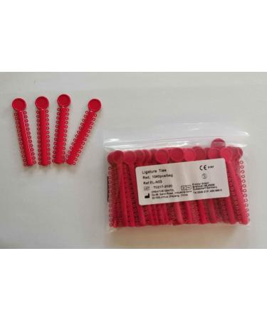 1040 pc Dental Latex Elastics Ligature Ties - Red Orthodontic Rubber Bands - CE/FDA Approved - Buy Online on GoSupps.com