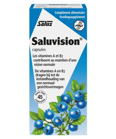 Salus Saluvision® Blueberry Extract Capsules Vitamins A and B2 - Maintain Good Vision - 45 Capsules